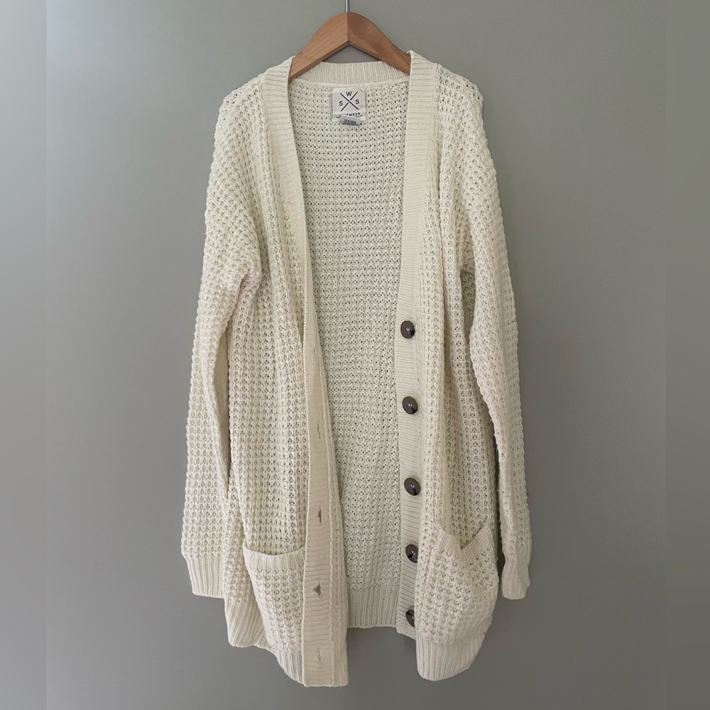 Urban Planet // White Tortoise Button Cardigan